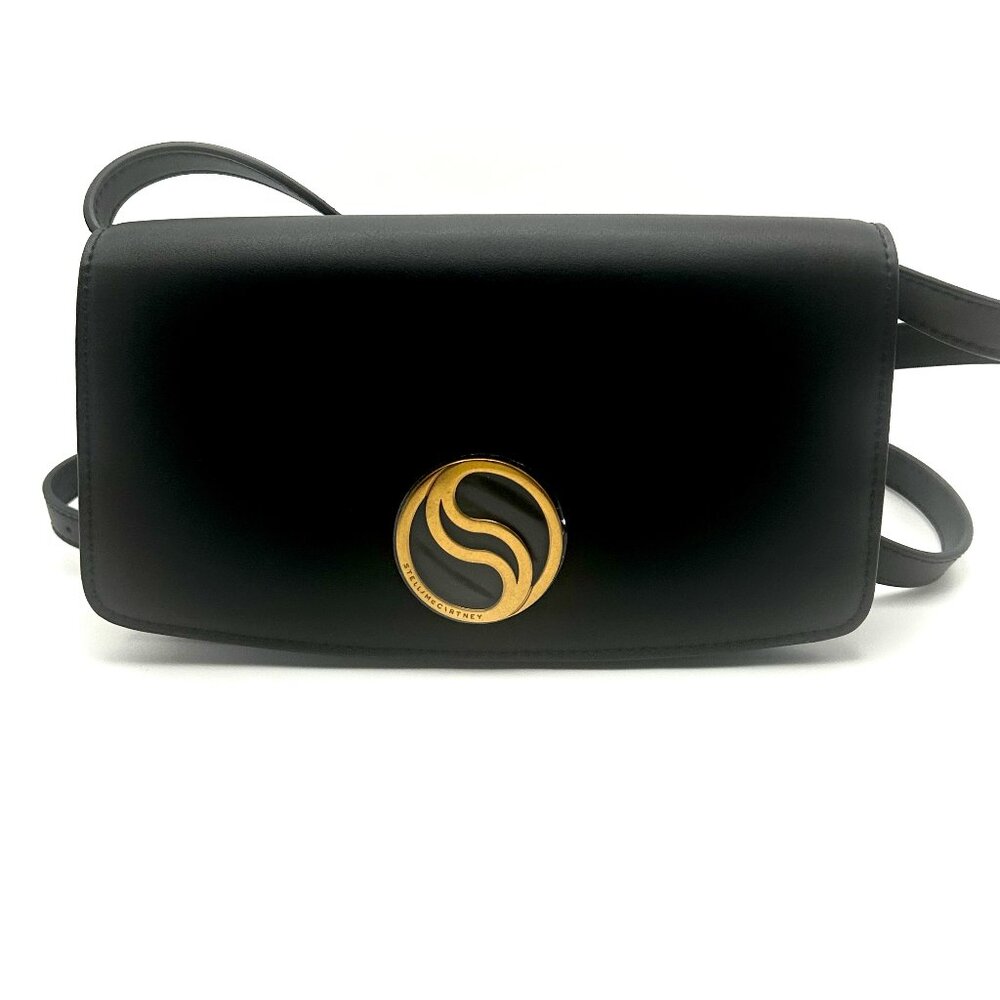 Stella McCartney S-Wave Vegan Leather Clutch Crossbody Bag NEW